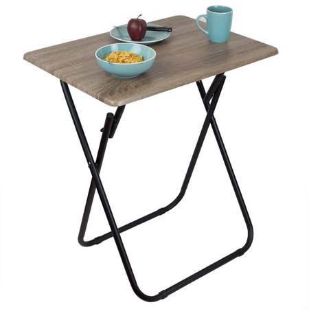 HOME BASICS Home Basics Jumbo Multi-Purpose Foldable Table, Rustic ZOR96323